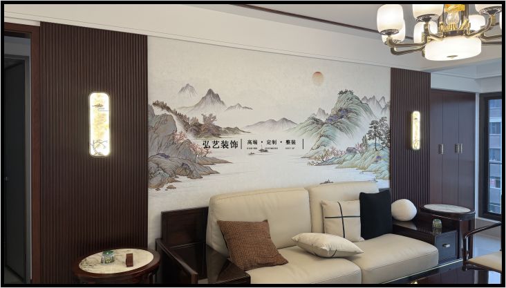 花海未來城135㎡新中式實(shí)景落地